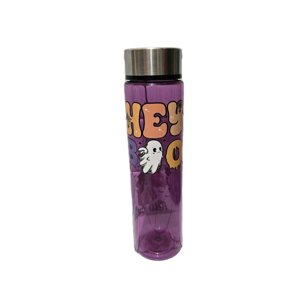 Sassy Halloween Plastic 18 Oz Purple Water Bottle Cold Drinks Only Halloween